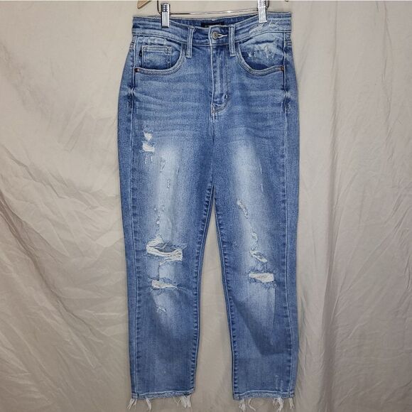 Judy Blue Denim - Judy Blue distressed straight fit jeans